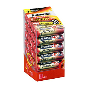 Panasonic パナソニック アルカリ乾電池 単3形 20個入り LR6XJ-20SH