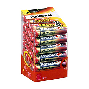 Panasonic パナソニック アルカリ乾電池 単4形 20個入り LR03XJ-20SH