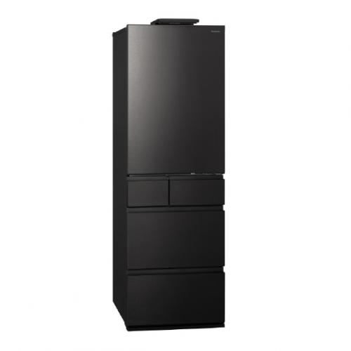 パナソニック Panasonic 冷蔵庫 457L 5ドア 左開き ヘアラインディープブラック NR-E46CV1L-K(大型)