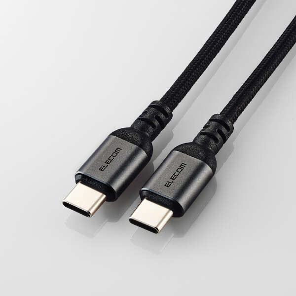 エレコム ELECOM USB2.0ケーブル(USB Type-C - USB Type-C/100W対応/メッシュ) MPA-CC5PAN10BK