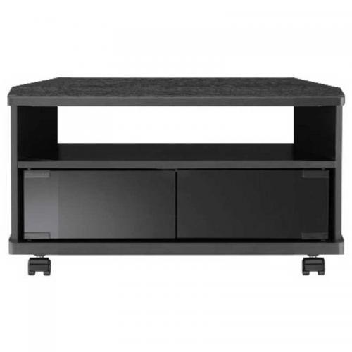 朝日木材 キャスター付きテレビ台 ～26V型 ブラック AS-KAD590-B