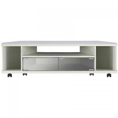 朝日木材 キャスター付きテレビ台 ～52V型 ホワイト AS-KAD1200-W