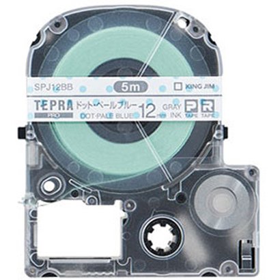 キングジム KINGJIM テプラPROテープ　マスキングテープ MTラベル　ドット・ペールブルー SPJ12BB