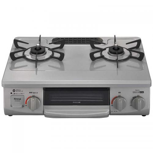 リンナイ Rinnai ガステーブル 都市ガス 左強火 56cm幅 片面焼グリル スカイグレー RTE565GRL-12A13A