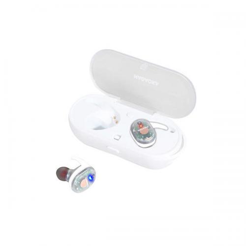 NAGAOKA Bluetooth5.0対応 オートペアリング機能搭載 スケルトン完全ワイヤレスイヤホン BT815SWH スケルトンホワイト ナガオカ