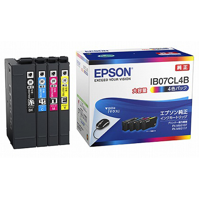 エプソン EPSON 純正インクカートリッジ 4色パック 大容量 IB07CL4B