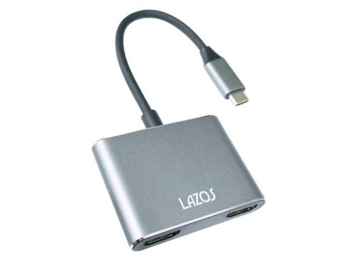 リーダーメディアテクノ lazos ラソスLCH2 Type-C 2in1変換アダプター