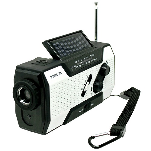 ウィンテック WINTECH 防災用 防滴手回し充電ラジオライト KDR-201WP