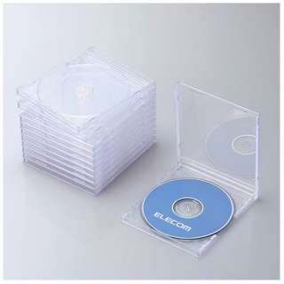 ELECOM DVD CDケース プラケース 標準タイプ 1枚収納 10枚パック クリア CCD-JSCN10CR エレコム