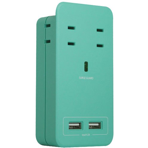 ファーゴ SATI COLOR サティカラー AC4個口 USB 2ポート 4.2A ライトブルー CT221LB