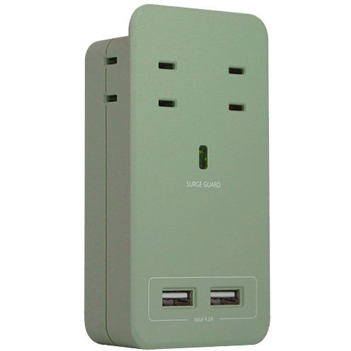 ファーゴ SATI COLOR サティカラー AC4個口 USB 2ポート 4.2A ライトグリーン CT221LG