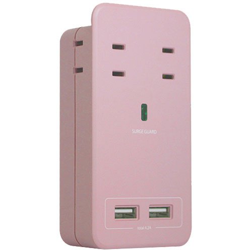 ファーゴ SATI COLOR サティカラー AC4個口 USB 2ポート 4.2A ピンク CT221PK