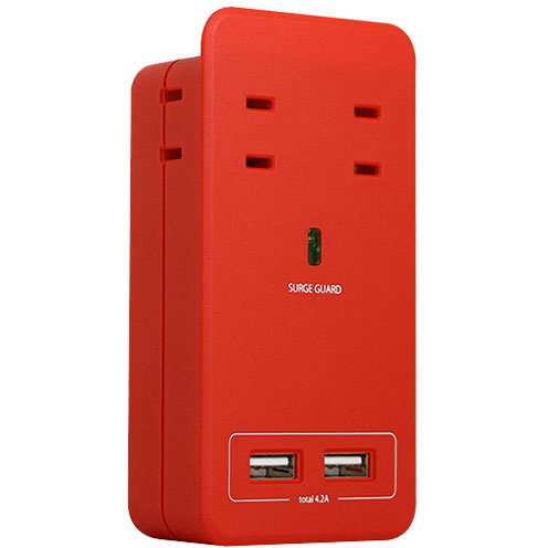ファーゴ SATI COLOR サティカラー AC4個口 USB 2ポート 4.2A レッド CT221RE