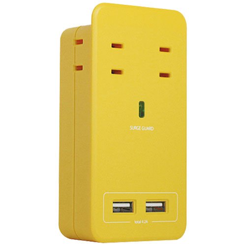 ファーゴ SATI COLOR サティカラー AC4個口 USB 2ポート 4.2A イエロー CT221YE