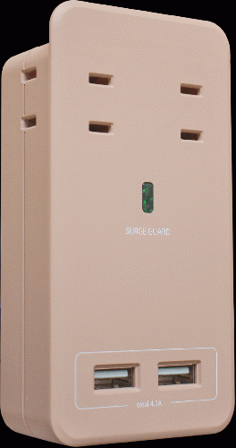 ファーゴ SATI COLOR サティカラー AC4個口 USB 2ポート 4.2A ラテベージュ CT221BE