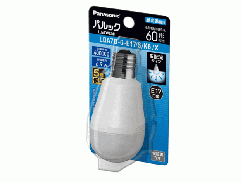 パナソニック Panasonic LED電球 パルック E17 60形 昼白色 LDA7DGE17SK6X