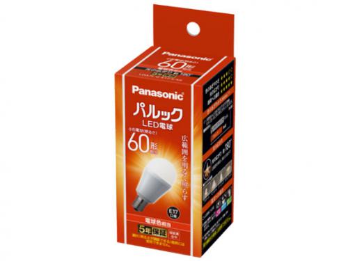 パナソニック Panasonic LED電球 パルック E17 60形 電球色 LDA7LGE17SK6
