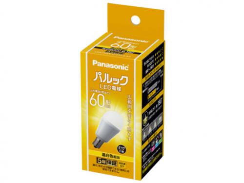 パナソニック Panasonic LED電球 パルック E17 60形 温白色 LDA7WWGE17SK6