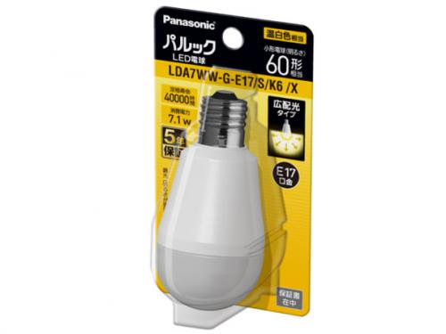 パナソニック Panasonic LED電球 パルック E17 60形 温白色 LDA7WWGE17SK6X