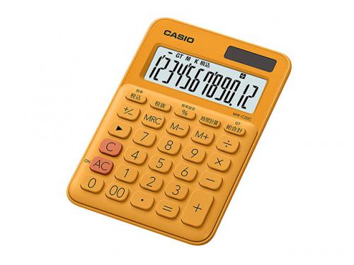 カシオ計算機 電卓 オレンジ MW-C20C-RG-N