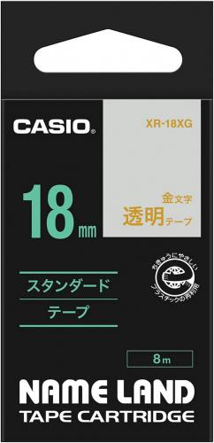 カシオ CASIO ネームランドテープ 透明 XR-18XG