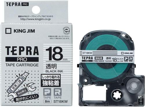 キングジム KING JIM PROテープカートリッジ 強粘着ラベル ST18KW
