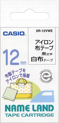 カシオ CASIO ネームランド アイロン布タイプ 白布 XR-12VWE