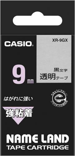 カシオ CASIO ネームランド 強粘着テープ 透明 XR-9GX
