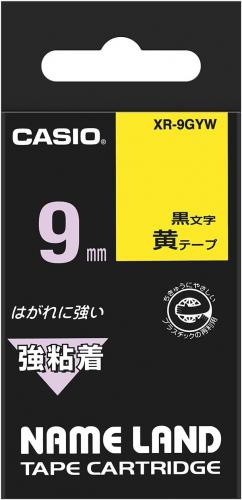 カシオ CASIO ネームランド 強粘着テープ 黄 XR-9GYW