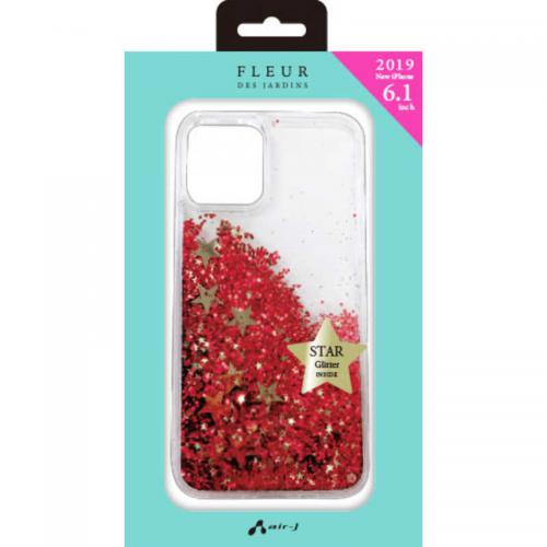 エアージェイ air-J iPhone11 グリッター 背面ケース AC-P19M-FLG-RD