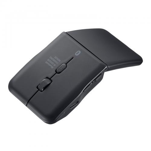 サンワサプライ SANWA SUPPLY 静音Bluetooth5.0 IR LEDマウス(5ボタン・薄型) MA-BIS5116BK