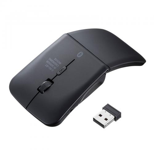 サンワサプライ SANWA SUPPLY 静音ワイヤレス IR LEDコンボマウス(3ボタン・薄型) MA-WBIS3117BK