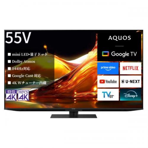 シャープ SHARP 4K液晶テレビ 55V型 AQUOS アクオス miniLED+量子ドット 4T-C55HP1