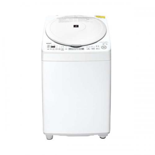 シャープ SHARP 縦型洗濯乾燥機 洗濯8kg/乾燥4.5kg プラズマクラスター 除菌機能 ホワイト系 ES-TX8K-W