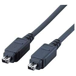 ELECOM IEEE1394 FireWIreケーブル 400 4pin-4pin 1m ブラック IE-441BK エレコム