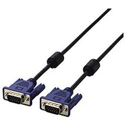 ELECOM ディスプレイケーブル D-sub15ピン VGA-VGA スリム 2m ブラック CAC-20BK エレコム