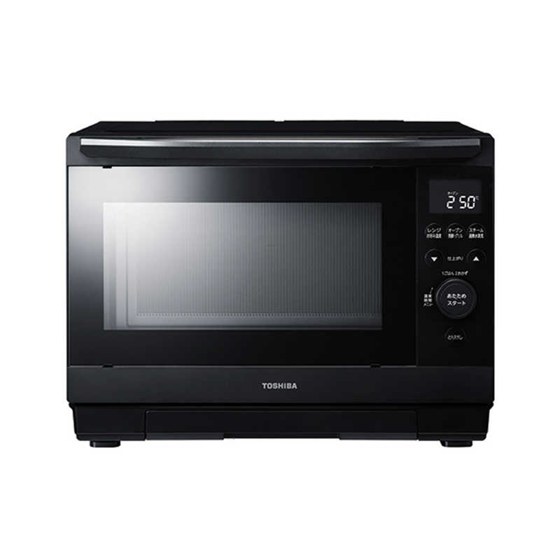 東芝 TOSHIBA 過熱水蒸気オーブンレンジ 26L フラット 石窯ドーム ハイアングル赤外線センサー ブラック ER-D90C-K