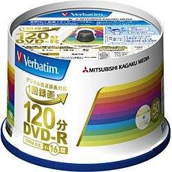 MITSUBISHIケミカルメディア 録画用DVD-R Verbatim 片面1層 4.7GB 16倍速対応 50枚入 CPRM対応 VHR12JP50V4 三菱