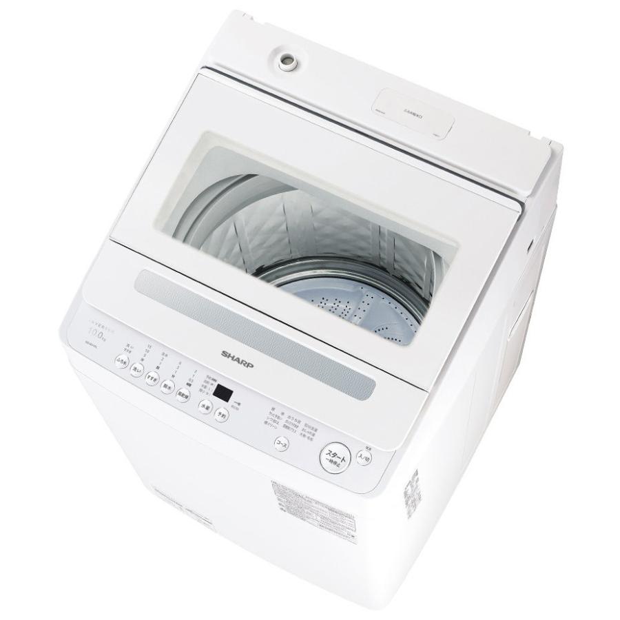 シャープ SHARP  10kgインバーター全自動洗濯機 ホワイト系 ES-GV10L-W（大型）