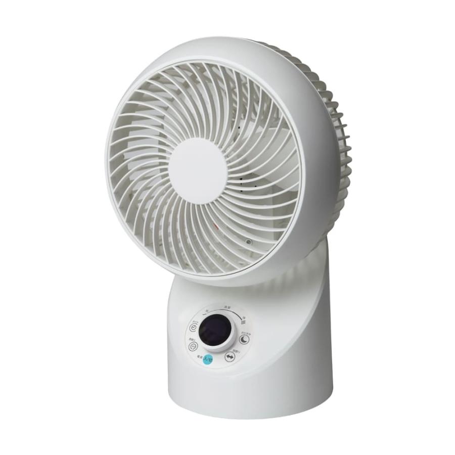 テクノス TEKNOS DCモーター フルリモコン 360度3D首振りサーキュレーター [扇風機 3枚羽根 18cm 風量8段階 省エネ] ホワイト SAK-347DC(W)