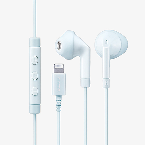 エレコム ELECOM ステレオヘッドホン(マイク付) セミオープン型 Lightning FAST MUSIC F10I ブルー EHP-LF10IMABU