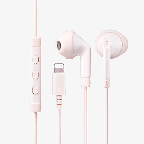 エレコム ELECOM ステレオヘッドホン(マイク付) セミオープン型 Lightning FAST MUSIC F10I ピンク EHP-LF10IMAPN