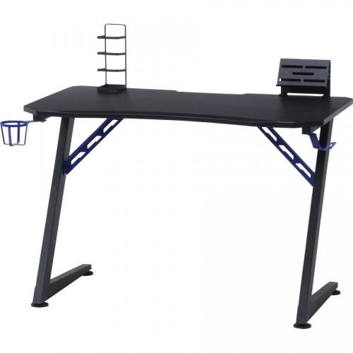 不二貿易 ゲーミングデスク レイズブルー スチール 18573