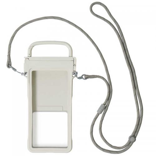 リズム時計 RHYTHM 水中撮影できる カラビナ付き防水ケース ライトグレー 9YYA66RH08