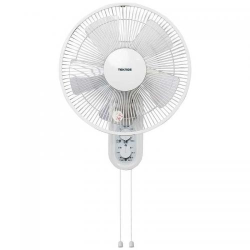 テクノス TEKNOS 壁掛け扇風機 引き紐式 ホワイト KI-W293