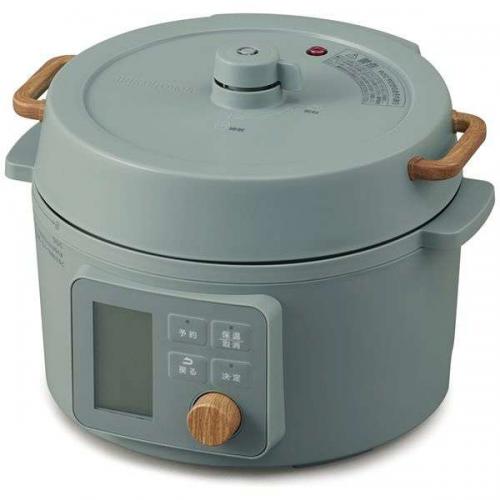 アイリスオーヤマ IRISOHYAMA 電気圧力鍋 3L 液晶タイプ グリーン KPC-MB3-G