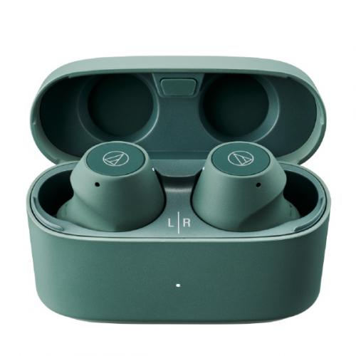 オーディオテクニカ audio-technica 完全ワイヤレスイヤホン SOLID BASS エバーグリーン ATH-CKS30TW+ GR