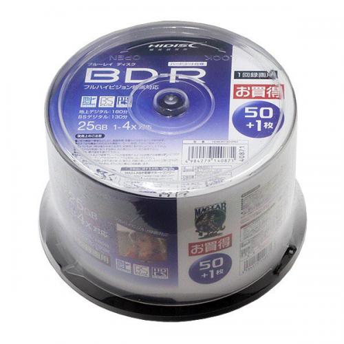 HI-DISC 磁気研究所 HDBDR130YP51 BD-R 4倍速 51枚パック 25GB HI-DISC ホワイト