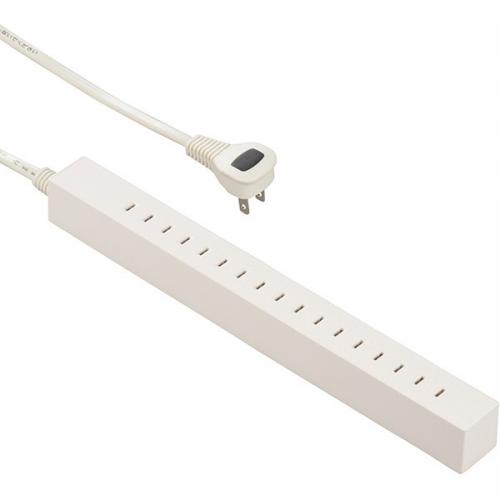 オーム電機 OHM 差し込み自由なスリムタップ 8.5個口 1.5m HS-T8515L-W