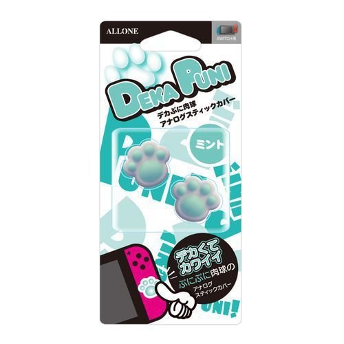 【アウトレット】アローン ALLONE Switch用 デカぷにアナログスティックカバーにくきゅうVer ミント〈ALGNSDPAM〉